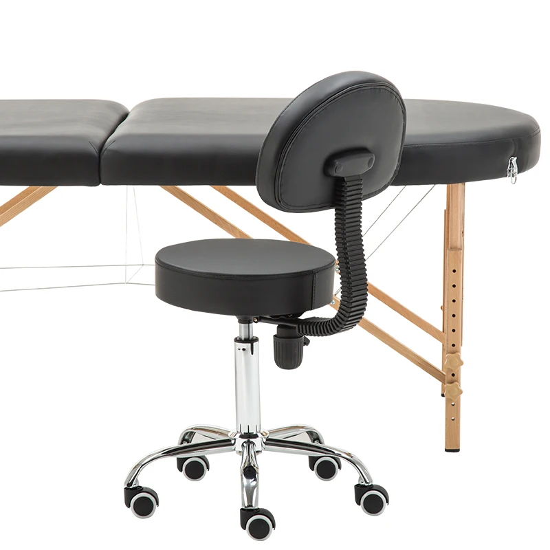 Metal support five-wheel universal adjustable height hair salon chair