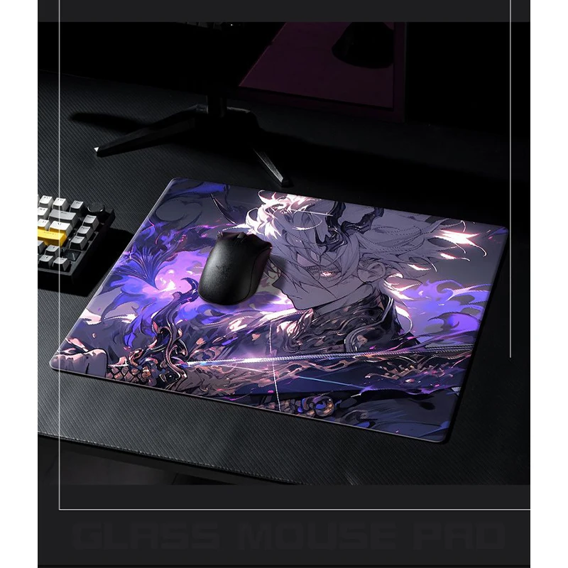 لوحة الماوس Esports شخصيات اللعبة لوحة الماوس الزجاجية دون قفل الحواف لوحة الماوس الكمبيوتر ماوس حصيرة الكمبيوتر المحمول Deskmat الكمبيوتر