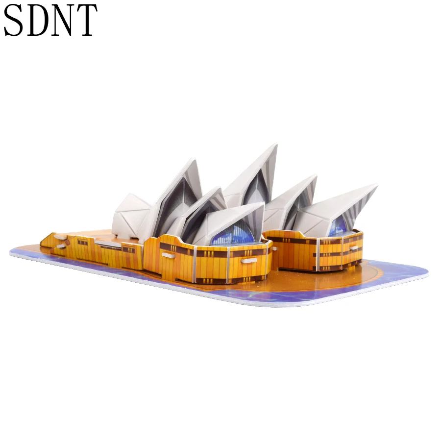 

3D Sydney Opera House Puzzle Toy Places of Interest Educational Model Building Kits Toys Gifts for Kids Hobbies Home Decoration