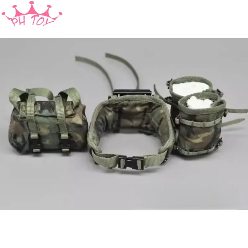 Army Camouflage Bags 1/6 Scale Soldier Militry Clip Bag Waist Belt Waist Bag Model for 12'' Action Figure Scene Accessory DIY