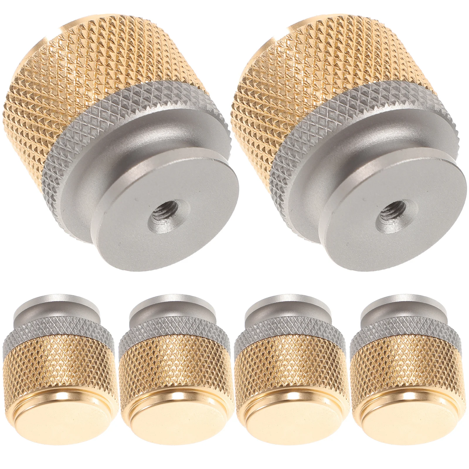 

6Pcs Cabinet Knobs Modern Round Metal Handles Decorative Furniture Drawer Pulls for Wardrobe Dresser Cupboard Redecorate Home