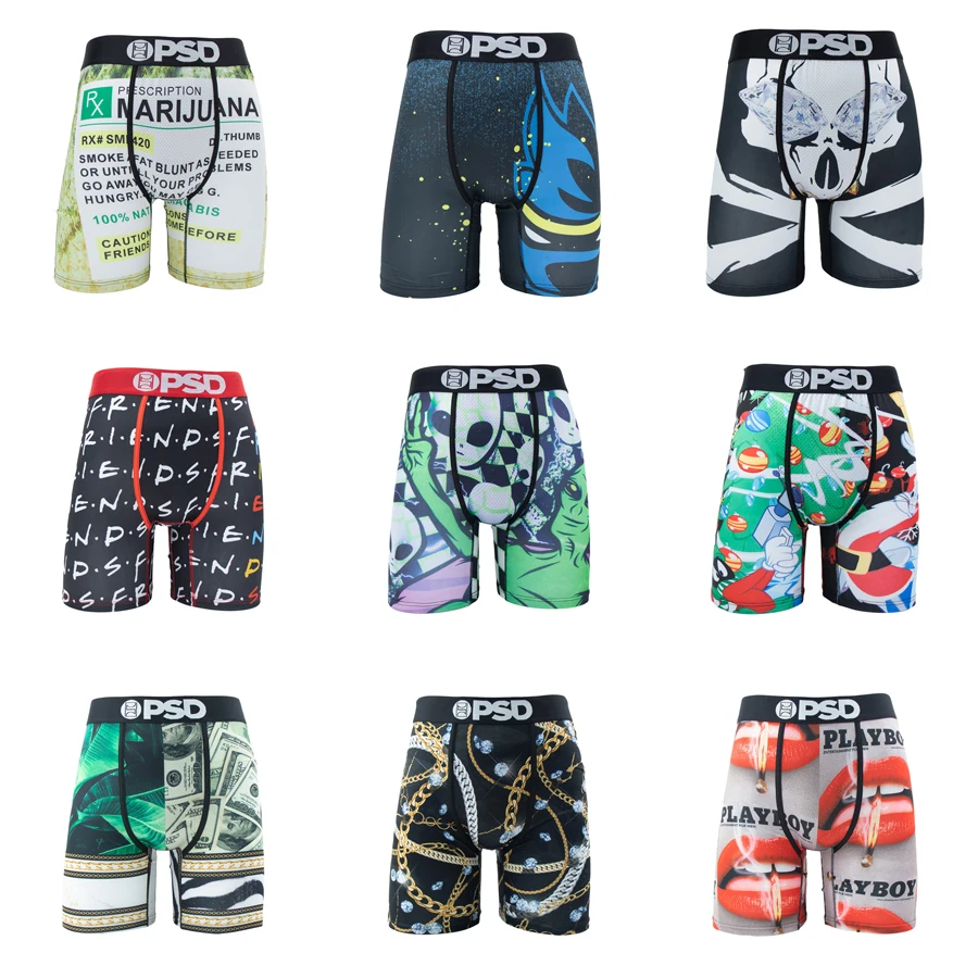 Sexy Men Underwear Boxers Breathable Mens Boxershorts Men\'s Panties Underpants Plus Size Fashion Print Man Boxers Briefs Trunks