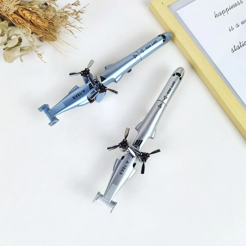 Creative Aircraft Airplane Gel Pen Fashion Rleaxing Helicopter Pen Funny Foldable Signature Pen Stationery