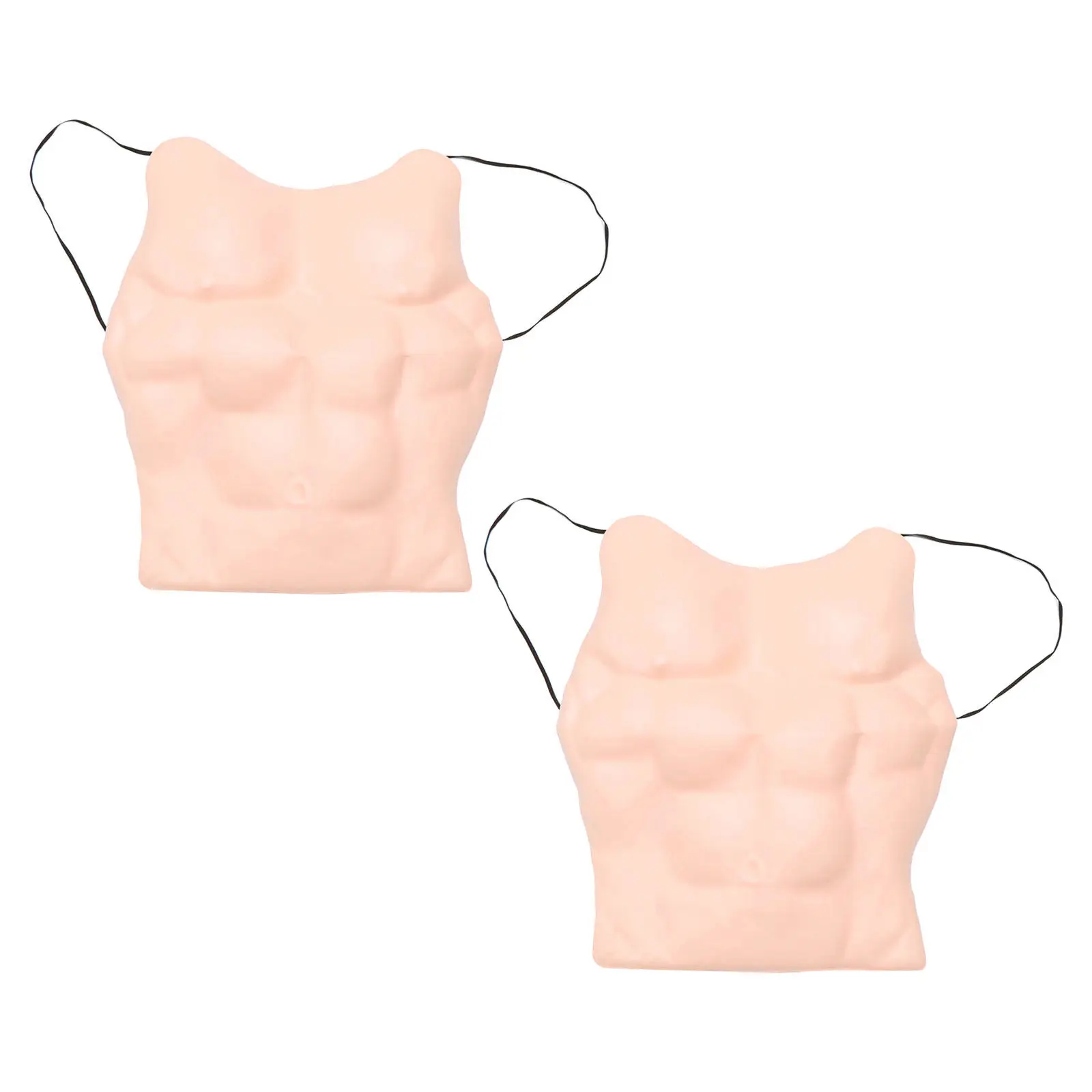 

Комплект из 2 легких накладных мускулов (грудь и пресс) для мужчин, с подкладкой, для Хэллоуина, забавный костюм-реквизит