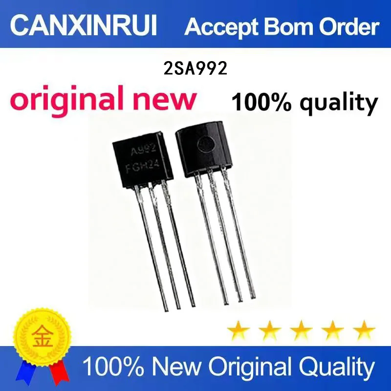 (5-100pieces)Brand New Original 2SA992 A992 TO-92 Hi-Fi Audio Pair Through-Hole Transistor