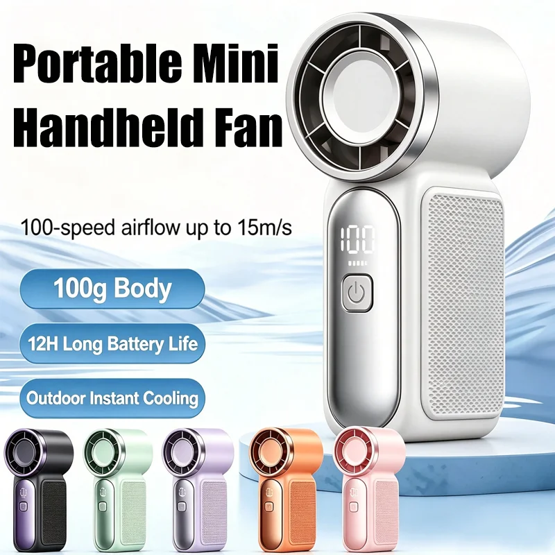 Portable Mini Fan Outdoor Handheld Fan Type C Rechargeable Cooling Fans Suitable For Student Dormitory Summer Home Office