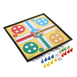 Hot 1 Set Snake Ladder Educational Kids Children Toys Interesting Board Game Set Portable Flying Chess Board Family Board Game