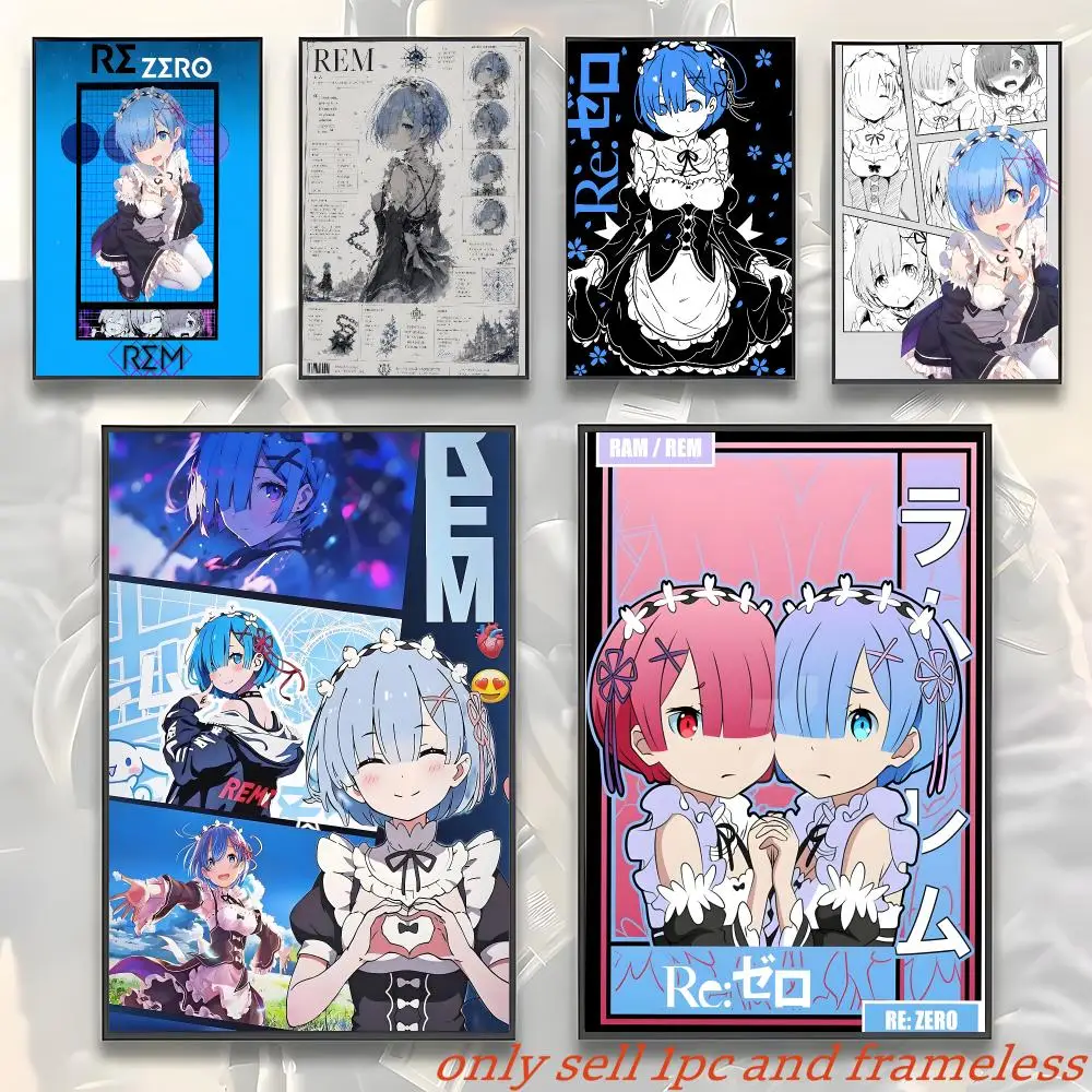 Cartoon Re Zero Starting Life in Another World Poster HD Poster Wall Art interior Hallway Home Decoration Holiday Gifts