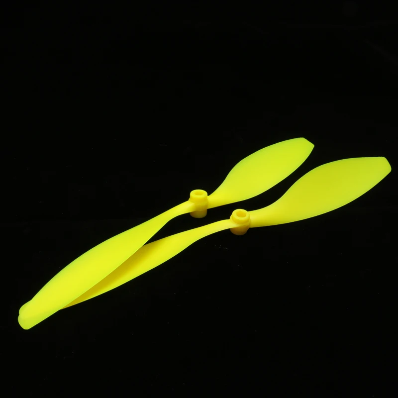 10PCS Slow-speed Motor Propeller Dia 3mm Yellow Blades 9070 8030 9047 8060 9048 Prop Paddle for RC Fixed Wing Airplane Model