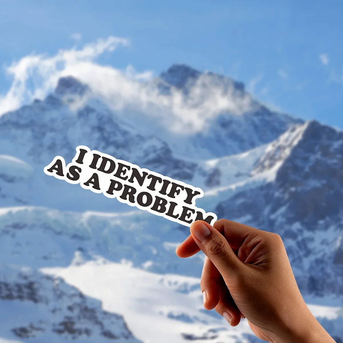 

Funny Car Decal, "I Identify As A Problem" Decal Vinyl Sticker For Auto Car Truck Wall Laptop