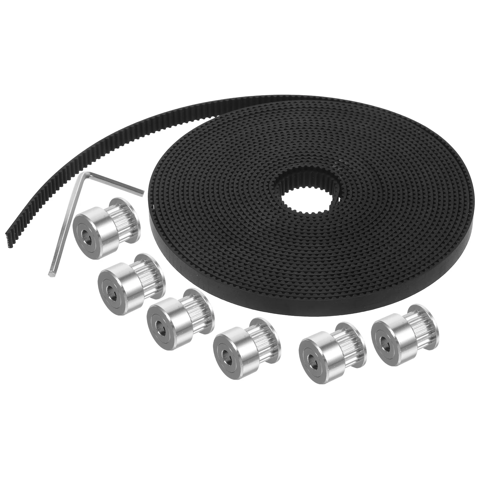 Kit de correia dentada de metal para impressora 3d, roda síncrona de alta precisão, polia de 20 dentes, fácil instalação, substituição