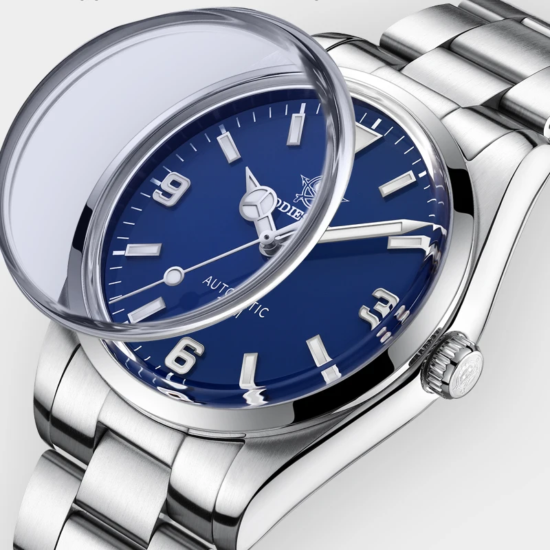 ADDIESDIVE AD2112 relojes mecánicos automáticos reloj de lujo para hombre con cristal de zafiro 10Bar resistente al agua BGW9 superluminoso