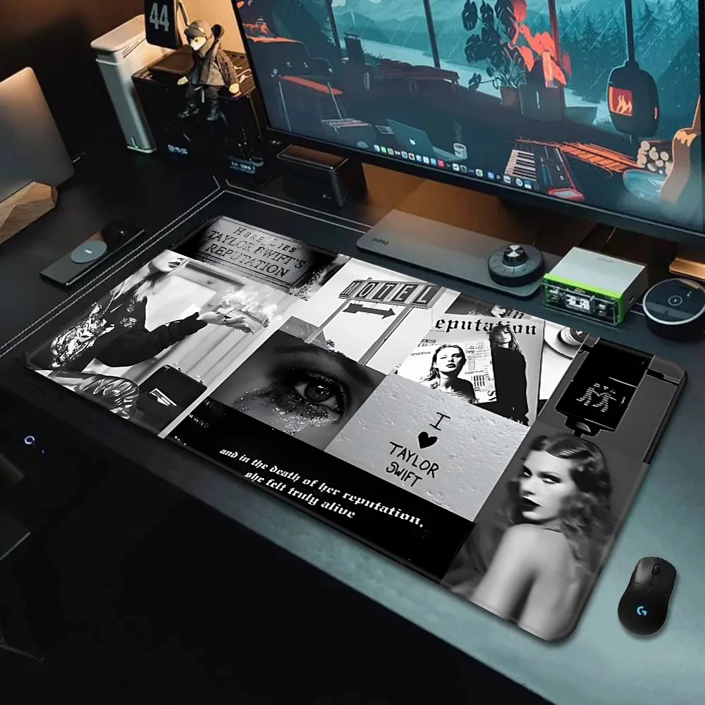 Mousepad HD Hot singers Printing Computer Gamers Locking Edge Non-slip Mouse Pad T-T-T-Taylors-S-Swifts-Keyboard PC Desk Pad