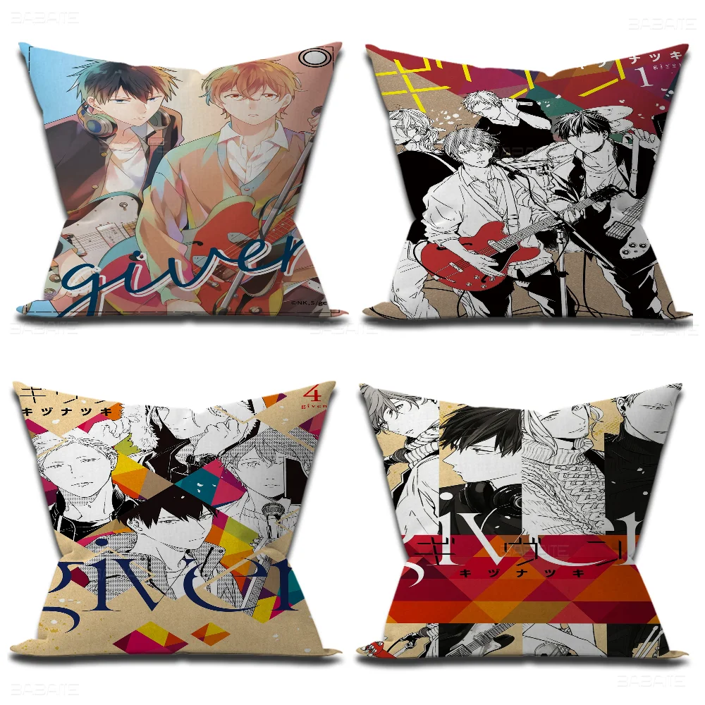 Anime Given Cushion Cover Inches Farmhouse Decor Home Throw Pillow Covers for Couch Decorations