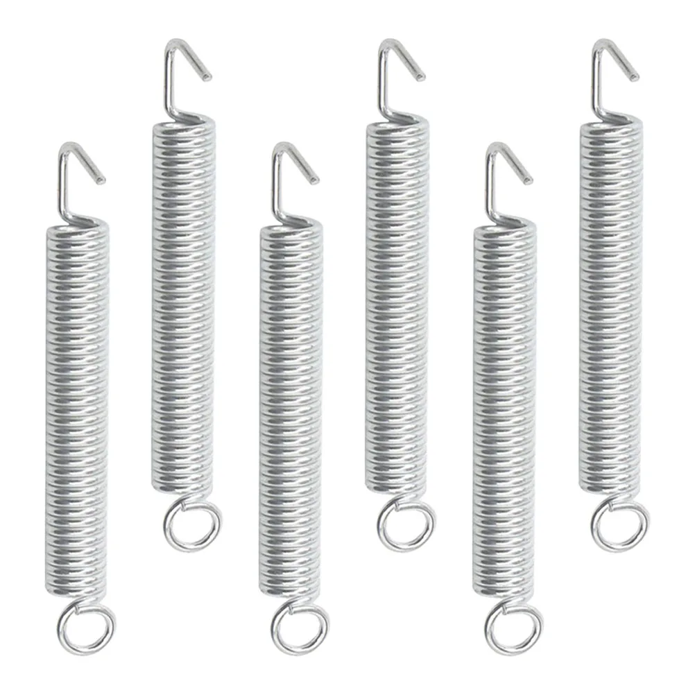 

6 Pcs Retro Tremolo String Pulling Board Electric Guitar Treble Bridge Spring Claw Arm Tension Springs Accessories Silver