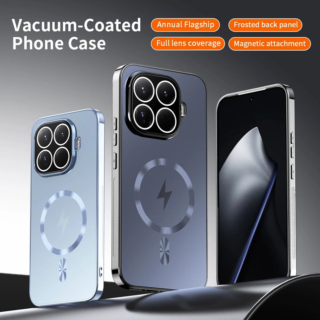 

New Anti-Slip Full Lens Coverage Case For Xiaomi Mi 17 Pro Max 15 Ultra 14T 15T Pro Redmi K90 Magnetic Wireless Charge Cover