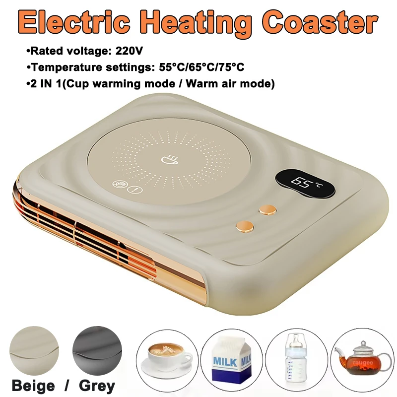 Mug Heater 2 IN 1 Electric Warmer Coaster Fastest Heating Cup W/Temperature Display for Coffee Milk Tea Winter Warmer EU/US/UK