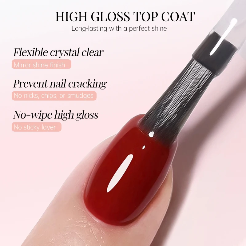 UR SUGAR 2PCS/SET 15ml Fiber Rubber Base Gel and Super Top Coat Fiberglass Clear Function Gel Lasting Soak Off Nails Art Varnish