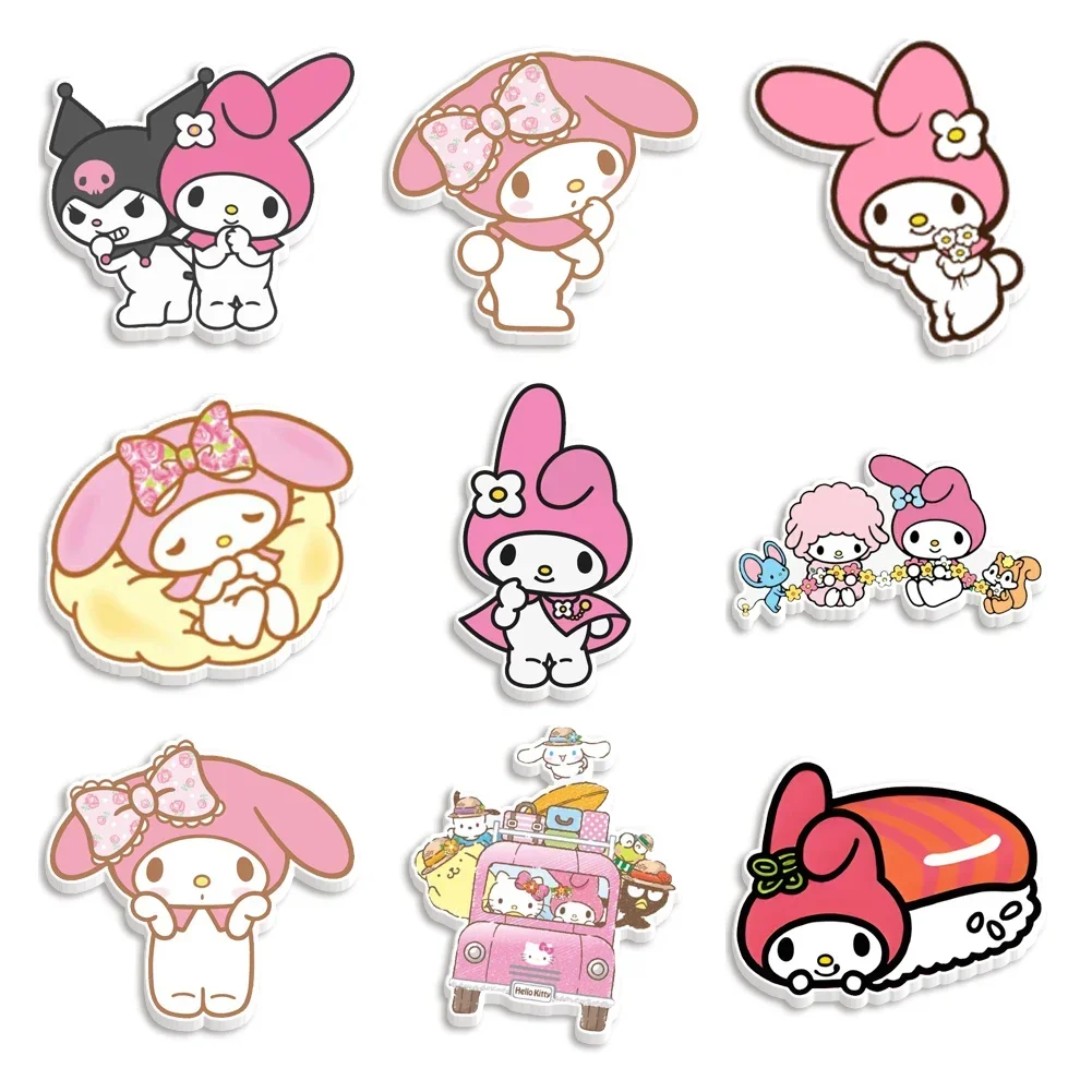 Sanrio My Melody Japan Cartoon Flat Resin Planar Resin Acrylic Crafts DIY Earrings Home Phone Case Bag Accessories 10 Pieces/Lot