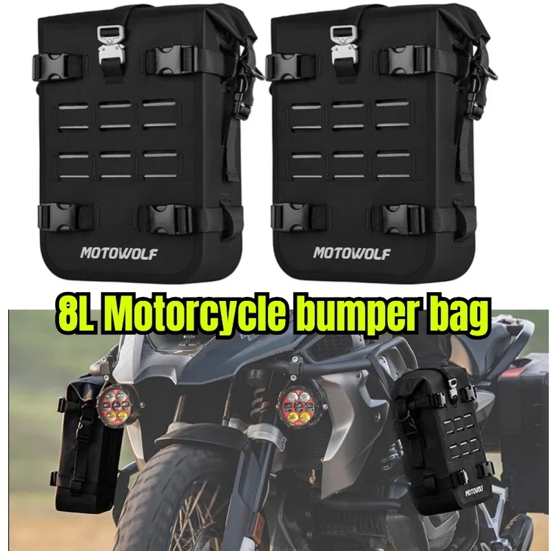 MOTOWOLF Motorcycle Crash Bar Bag Quick Release Waterproof Multifunctional Side Bag for Touring
