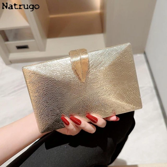 Metallic Party Clutch Purse Box Shape Evening Bags Gold Silver White Handbag Purses Women Bridal Wedding Metal Clutches Bag AliExpress