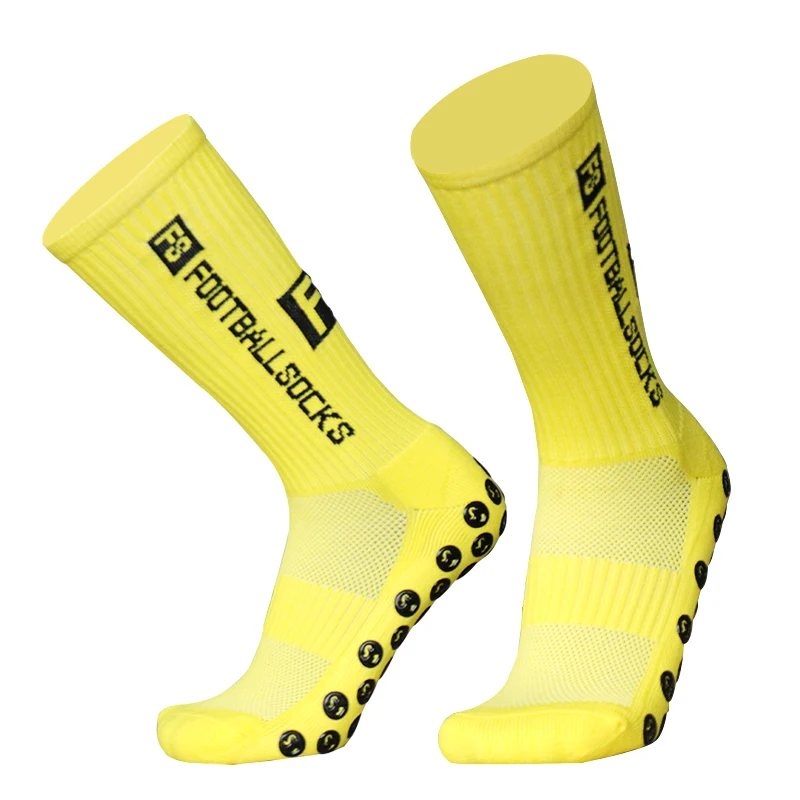 Chaussettes de football élastiques pour hommes et femmes, coordonnantes, rondes, silicone, ventouse, sport, baseball, rugby, nouveau style