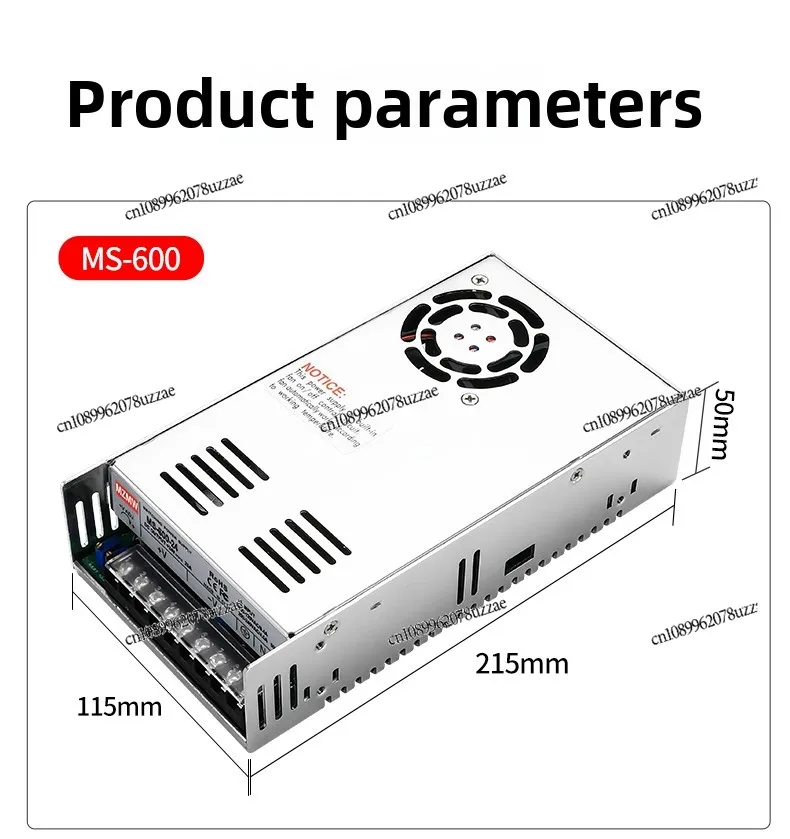 500W Switching Power Supply MS-500-24 12V0-24 Volt Adjustable 48V DC 600