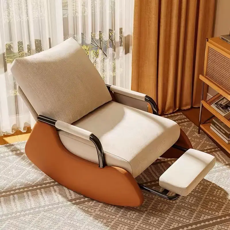 

Rocking chair single adult, leisure balcony, comfortable leisure chair in home living room, rocking chair sofa