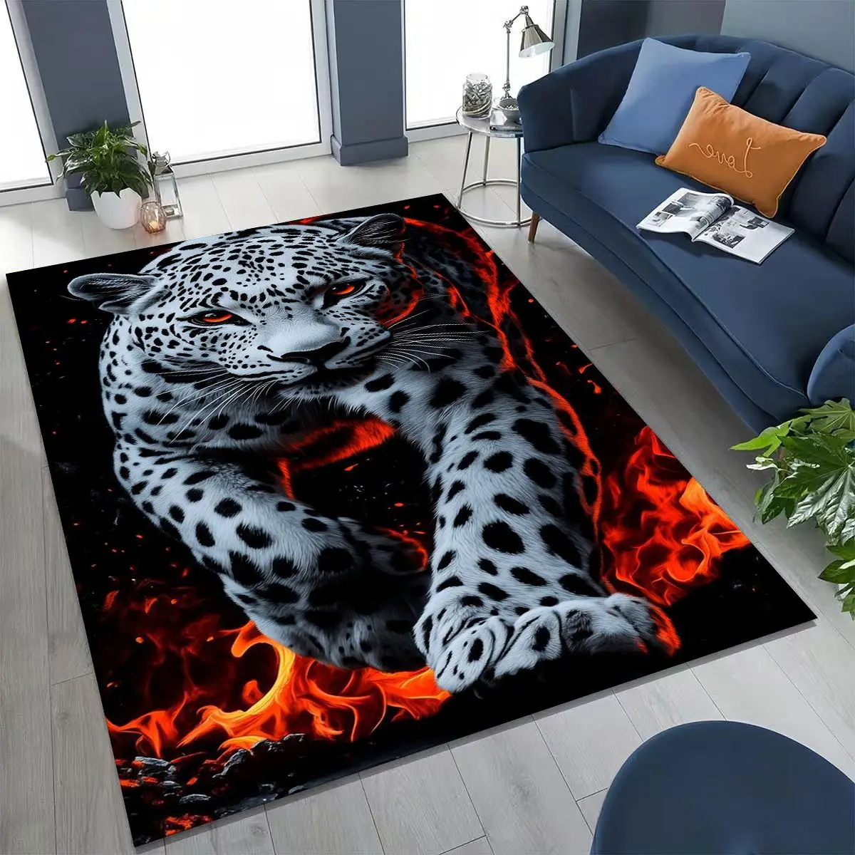 

26 Style Wild Animal Leopard Cheetah Beast Cartoon Rug for Bedroom Living Room Sofa Home Doormat Decor, Kids Non-slip Floor Mat