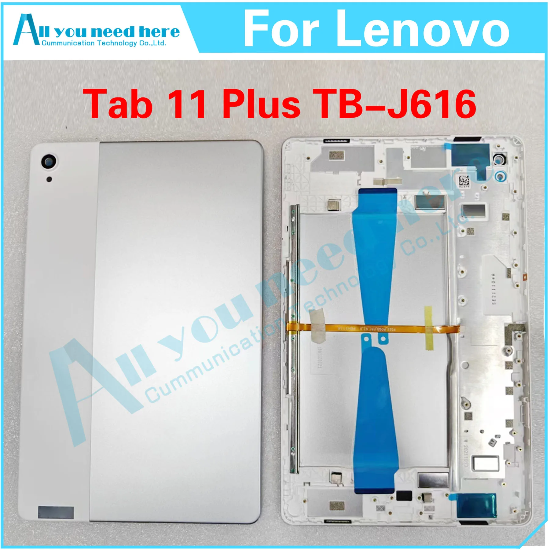 Rear Case Lid For Lenovo Tab 11 Plus TB-J616 J616 J616F J616X J616N Battery Back Cover Parts Replacement