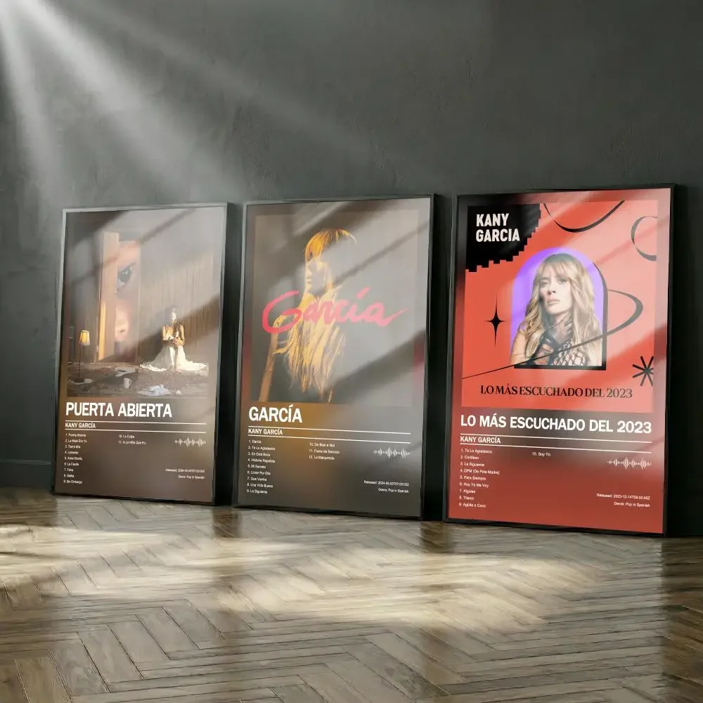 Kany Garcia Poster-Album-Set, modernes Cover-Wandkunstwerk für Zimmer, Leinwandgemälde, Kunstdruck, Heimwanddekoration, Bild, Geschenk