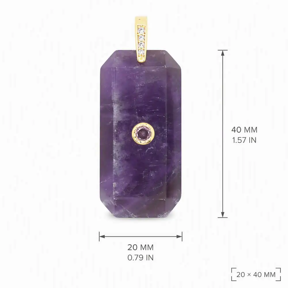 Natural Gemstone Pendant 20x40mm Faceted Crystal Pendant Necklace Healing Chakra Reiki Rose Quartz Obsidian Rock Crystal Boho
