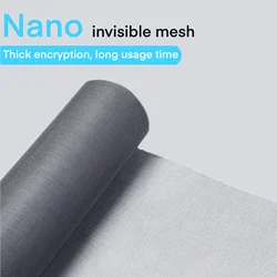 Nano PP anti mosquito and anti cat scratch self installing household invisible window screen mesh window can be cut freely