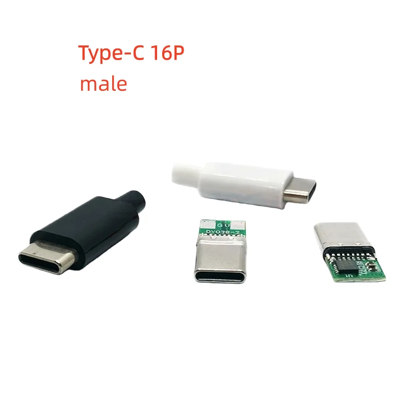 1-10pcs USB Type-C male head 5v 9v 12v 20v stretch male PCB board PD Decoy device tablet adapter head conversion 16Pin Connector