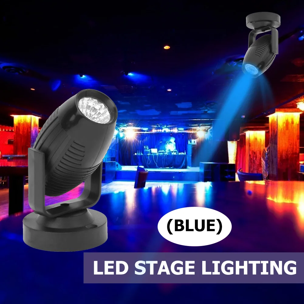 LED Stage Spot Lamp 85-265V 360 Degree KTV Bar DJ Disco Atmosphere Light Black