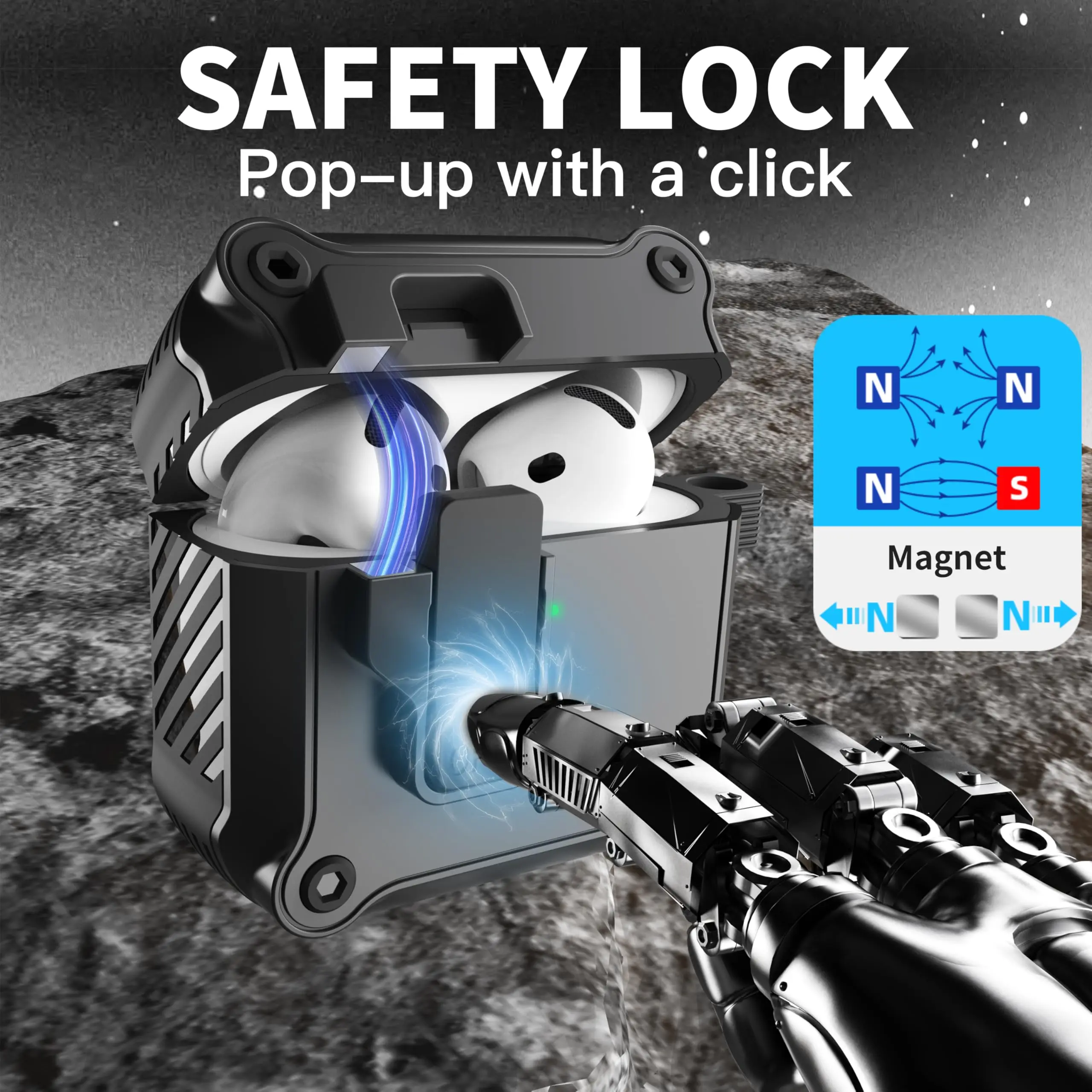 حافظة واقية ضد الماء لـ Airpods 4 ، حافظة تبديل الشحن مع سلسلة مفاتيح ، حافظة سماعة أذن فاخرة لجيل 4