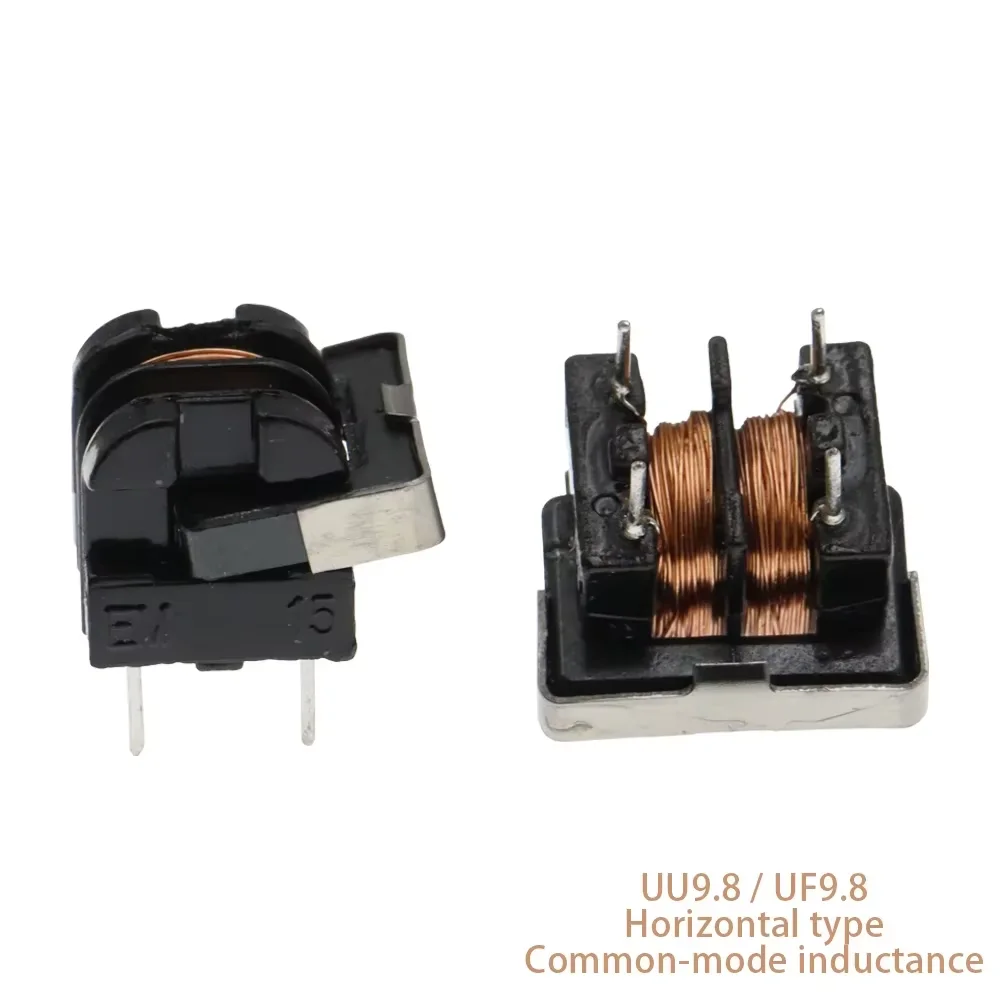 5PCS Horizontal Type Common Mode Choke Inductor UU9.8 UF9.8 5mH 10mH 15mH 20mH 30mH for Filter Inductance Pitch 7*8mm