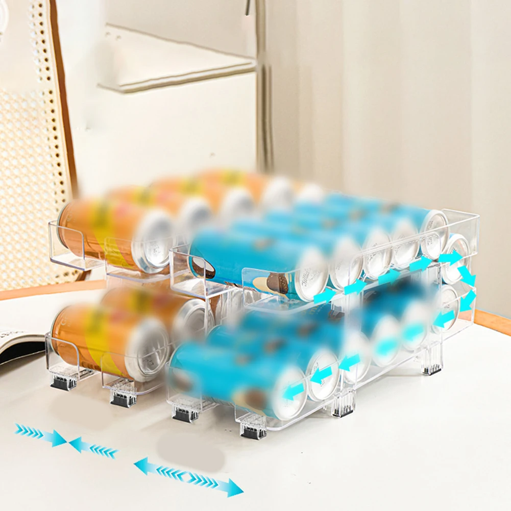 

Smartly Designed Telescopic Storage Box in Transparent Finish Perfectly Fits Various Types of Canned Beverages