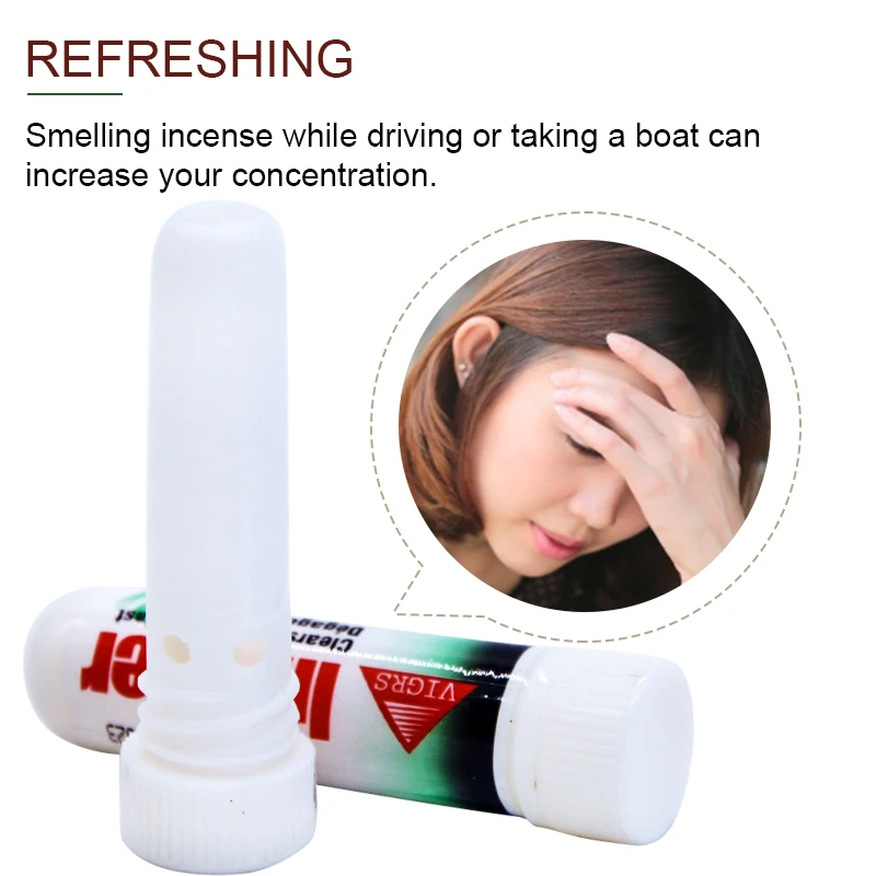 4 Types of Thailand Nasal Inhaler 100% Original Nasal Essential Oils Refresh Nose Cold Cool Herbal Ointment Rhinitis Mint Cream