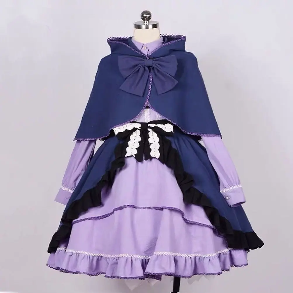 Gothic Lolita 3-teiliges Kleid-Set für Damen, lässige Y2k-Kleidung, japanische Cosplays, Outfits, Feiertage, sogar Party, Vintage-Anzüge, Lila