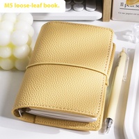 M5/A7 Loose-Leaf Leather Notebooks Traveler Schedule Planner With 40 Blank Inner Page Journal Girls Diary Book School Stationery