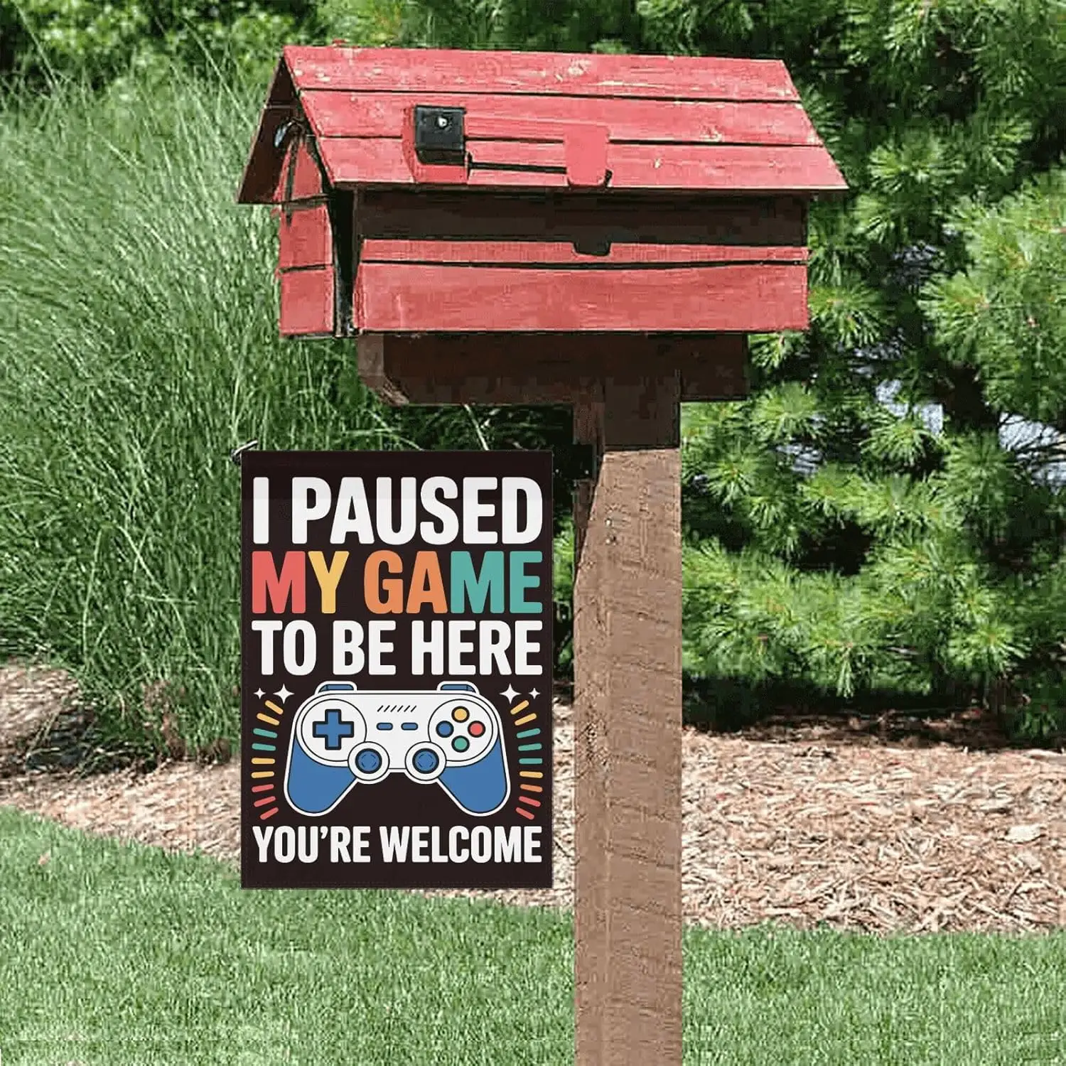 I Paused My Game To Be Here Garden Flag Humorous Banners Beach FFL IIC