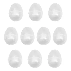 10Pcs Fillable Easter Eggs Empty Transparent for Classroom Prize Easter Eggs Find Event Easter Theme Party Favor Girl Boys