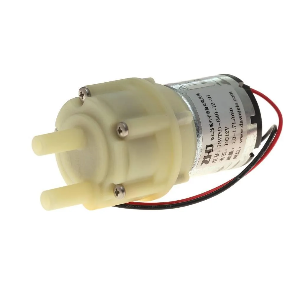 DC6-12V Small 528 Water Pump with DC Motor 1. 3L/1.7L/Min Large Water Flow Self-priming Pump for Drinking Mini Water Pump