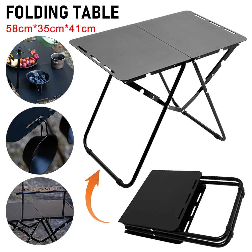 Folding Table Aluminum Alloy Picnic Table Lightweight Portable Table with Carry Bag for Outdoor Camping Beach Picnic BBQ