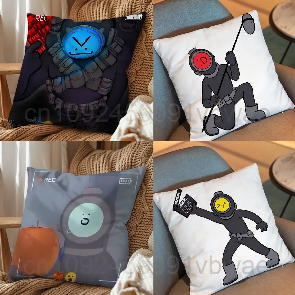 

game Flicker Content Warning Cartoon Pillow Cover, 4K HD Printed Cushion Cover case with Various Exquisite Patterns