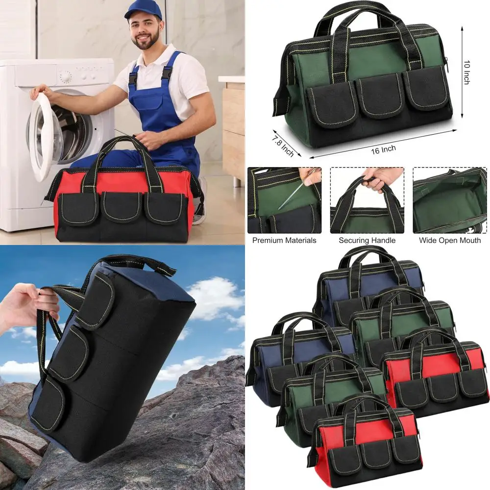 

Прочная водонепроницаемая сумка для инструментов с многофункциональным органайзером для мужчин и женщин - 16 цветов: синий, зеленый, красный