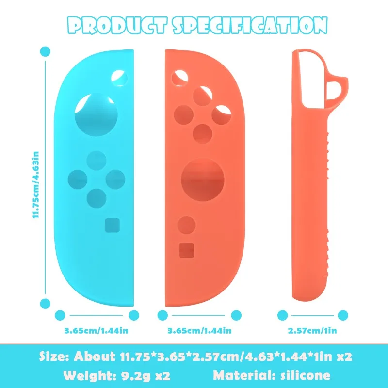 

Anti-Slip Shockproof Soft Silicone Case for Nintendo Switch2 Left & Right Controllers Full Joy-Con Coverage Install with Ease