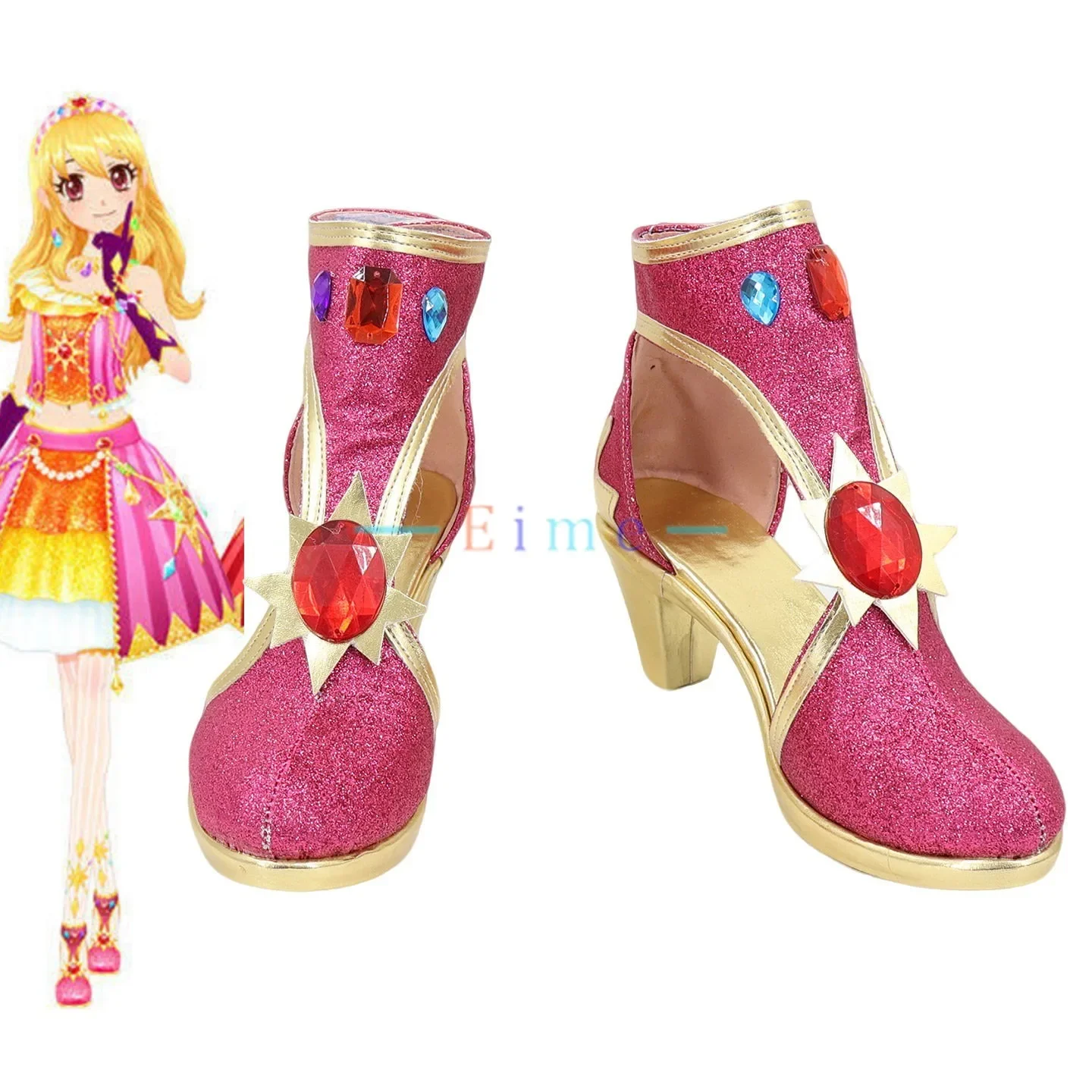 Hoshimiya Ichigo Cosplay Shoes PU Leather Shoes High heels Halloween Carnival Boots Anime Cosplay Props Custom Made