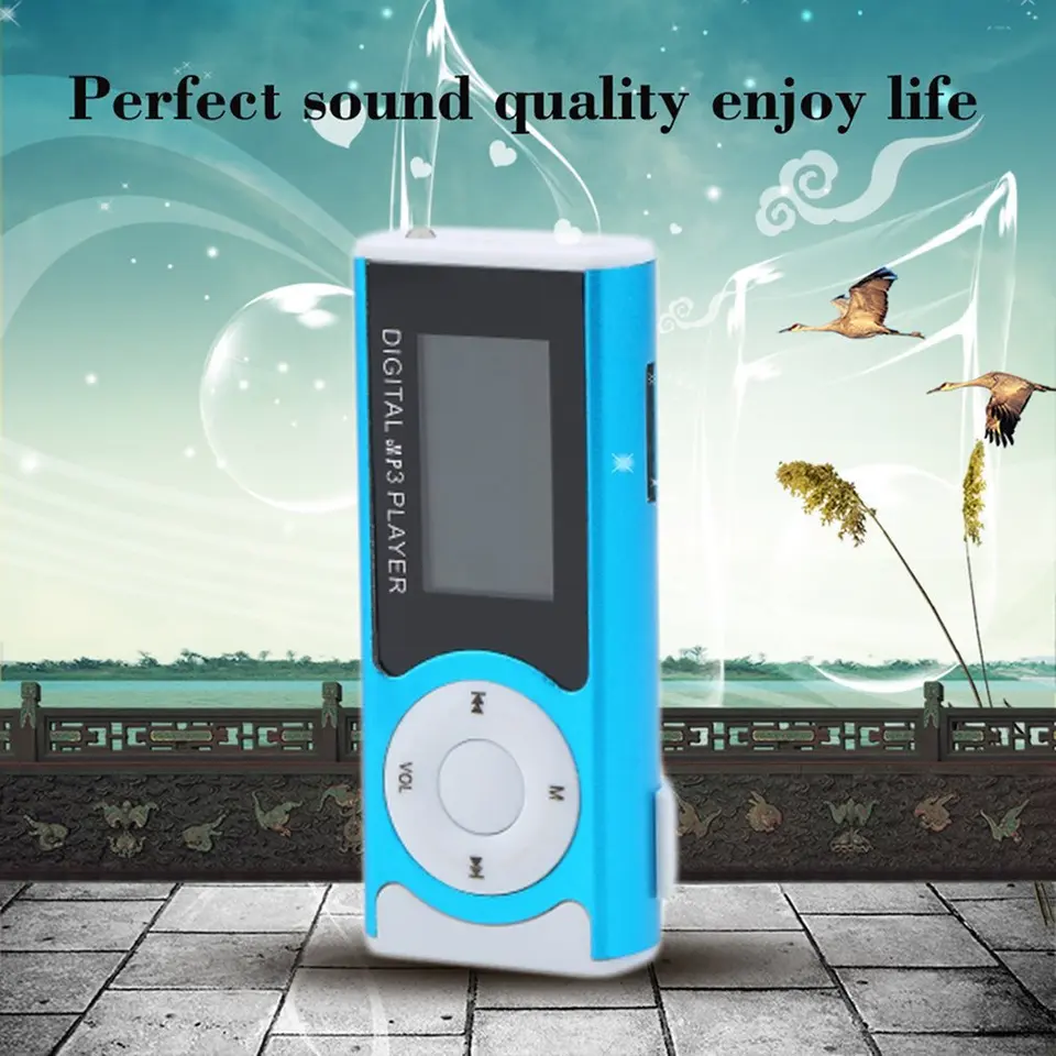 Mini lettore musicale MP3 portatile, supporta la riproduzione senza perdita di musica, 64 GB di memoria estesa lettore MP3 con altoparlante radio FM, auricolare, per studenti che corrono e viaggiano